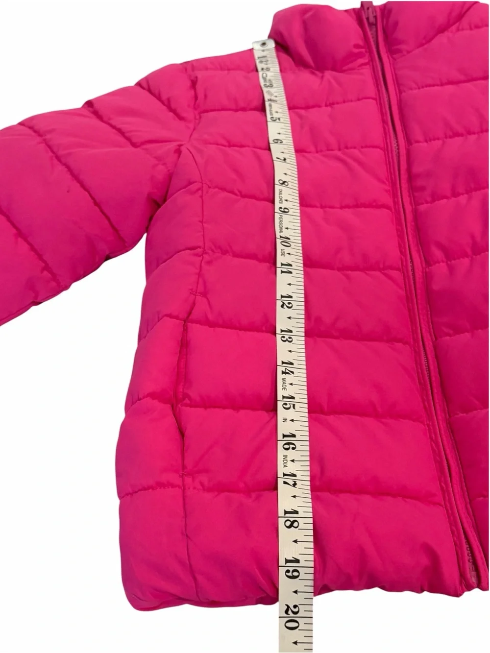 The Children’s Place Girls Medium Hot Pink Puffer Jacket Full Zip Coat